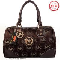 michael kors logo monogram groot koffie boekentassen Shop Hoenzadriel 67733984